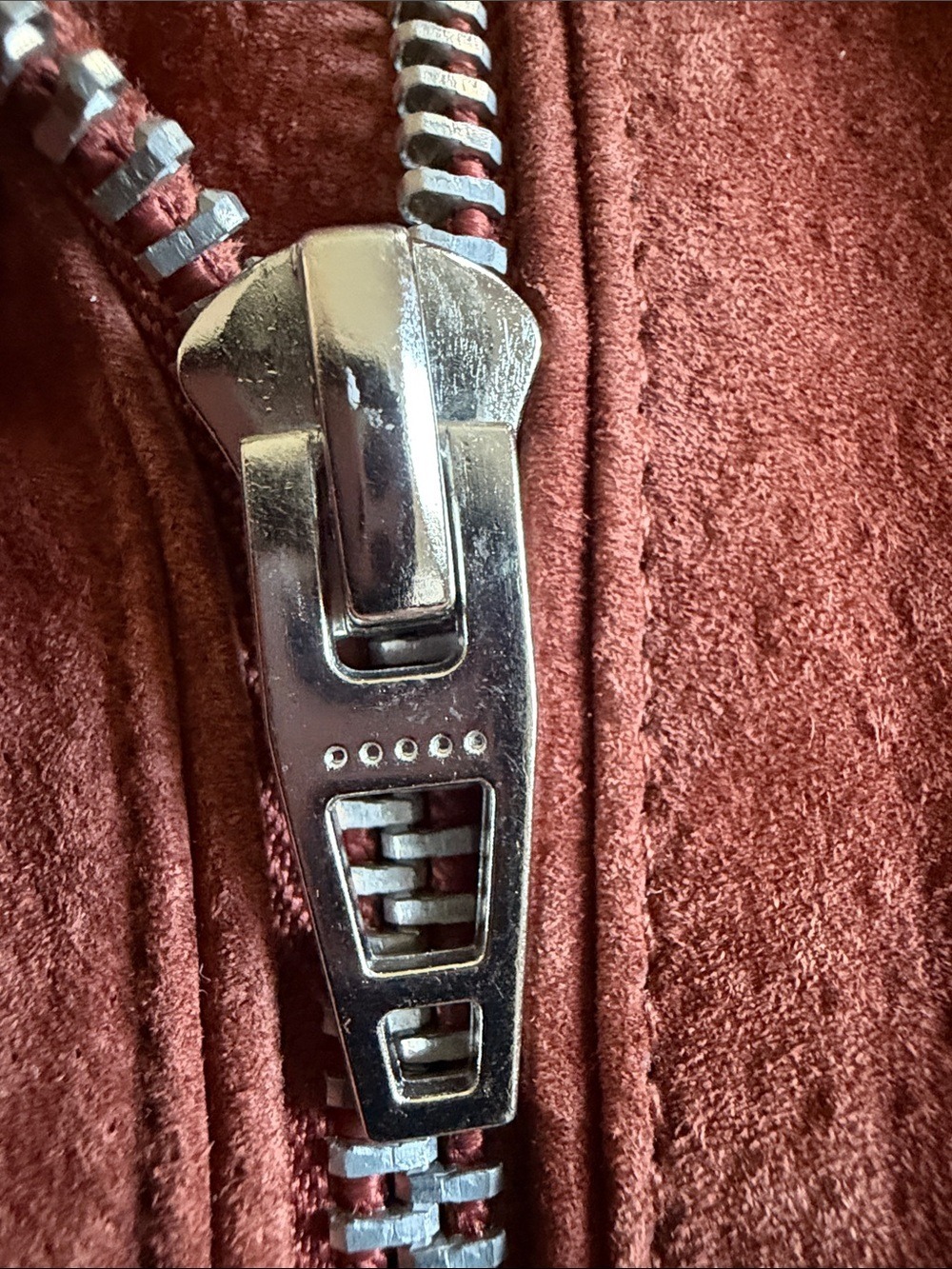 BLANKNYC Suede Moto Jacket Rust Brown Large - Picture 7 of 16